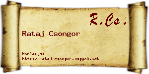 Rataj Csongor névjegykártya