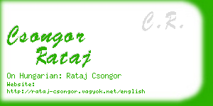 csongor rataj business card